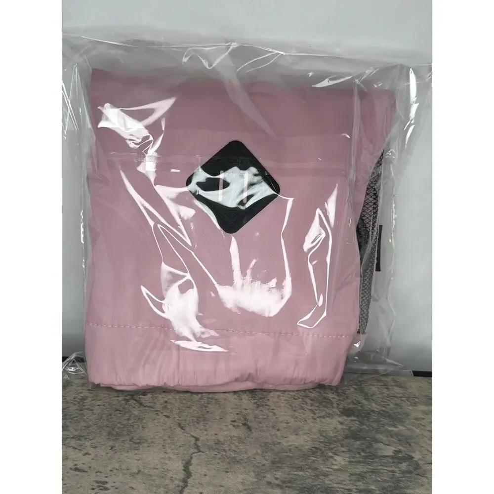 Drawstring Backpack with Shoe Compartment, Sports Gym Bag, Water-Resistant- Pink